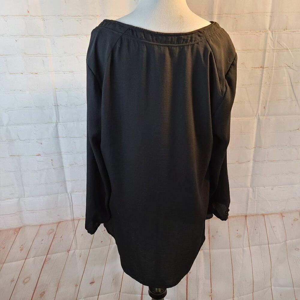 Express Black Top With Two Tie Strings On Neckline - image 8